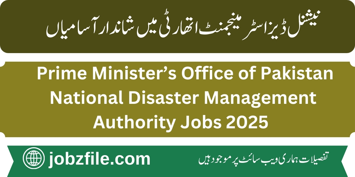 Pakistan National Disaster Management Authority Jobs 2025