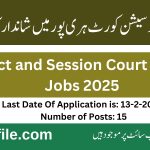 Session Court Haripur Jobs 2025